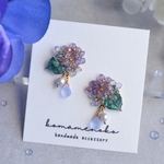 紫陽花の耳飾り 《パープル×ブルー》ピアス/イヤリング 