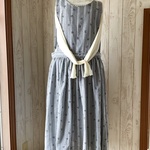 ギャザーエプロン制作費のみ（黒チェック）空様専用