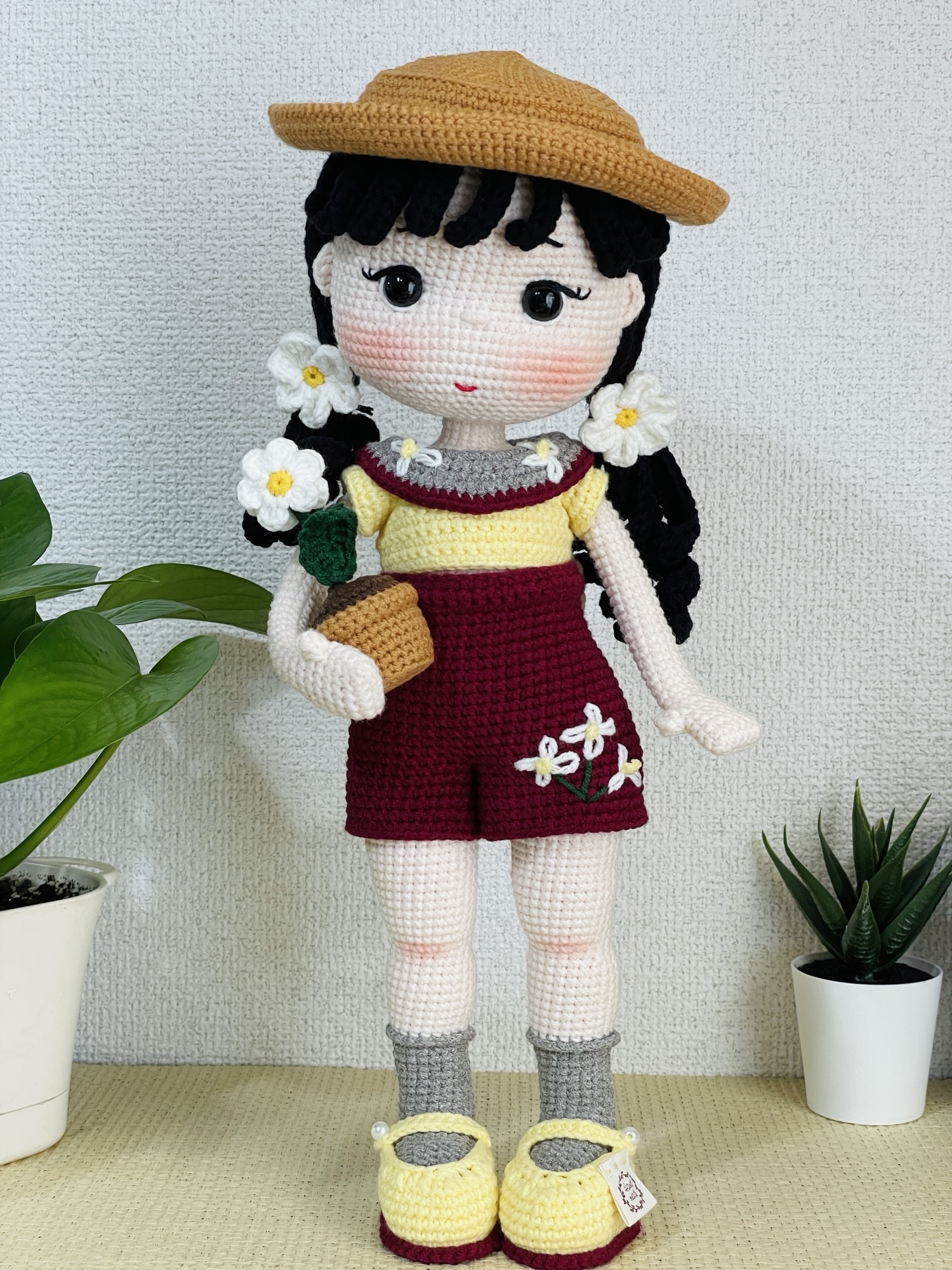 ハンドメイド あみぐるみ 可愛い人形 バハルちゃん(36cm) ハンドメイド