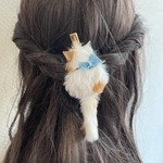 しっぽがゆらゆら揺れるねこちゃんヘアクリップ(M8)