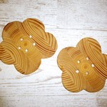 お花の木製コースター①