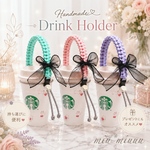 【送料無料】パラコード　シフォンリボンドリンクホルダー　ストラップ