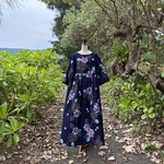 紫陽花 紫陽花柄 着物リメイク 浴衣ワンピース 夏ワンピース