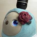 【LOVOT用アクセサリー】赤薔薇クリップ　金属不使用　(No.081〜086)