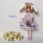 リカちゃん服　ブライス服　森へ花を摘みに行って出会ったウサギさん🐰🌳