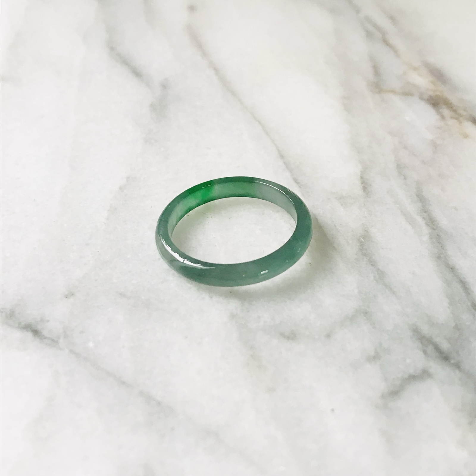 R340-0024］ ジェイド JADE ヒスイ 本翡翠 くりぬき リング 天然石 