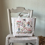 専用*願いを込めて*子供と花*刺繍*トートバッグ*水玉*北欧*フランス*ヴィンテージ