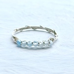 アクアマリン  ラウンドカット1.8mm ×7/SVリング