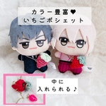 【カラー豊富】中身が飛び出す♪ ぬいのための苺ポシェット（ぬい服 ぬいアクセサリー 推し活 ぬい活）