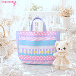【送料無料】プールバッグ　『フリルりぼん♥パープル』　sp-23　