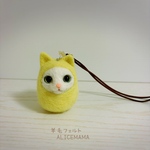 だるま猫ちゃん☆白猫（黄色）