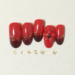和ネイル ネイルチップ レッド