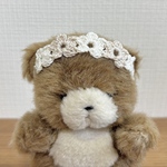 ぬいぐるみ用 レース編みのヘッドドレス