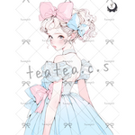 【Y47】teatea.オリジナル 人物ステッカー