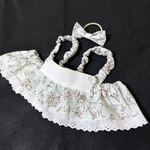 ラボット　LOVOT 服　ハンドメイド　おまけリボン付き  ワンピース(グリーン)