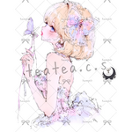 【Y114】teatea.オリジナル 人物ステッカー