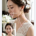 【累計400個販売】花　ビジュー　イヤリング/ピアス　マットゴールド　結婚式イヤリング　結婚式　花　ビジュー　ロング　お呼ばれ　　ウェディング　ゴールド　花嫁　パーティー