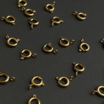 [ 3個 ] 引き輪 5.5mm SUS316 サージカルステンレス  [ ゴールド ]  ヒキワ 留め金具 アレルギー対応  p-2119111-5.5G