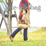 麻バック ファー×ブラウンMIX