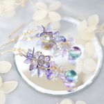 煌めきを纏って/しゅわしゅわ✴︎紫陽花ソーダの耳飾り✴︎