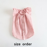 [犬服] size order  XS〜M サイズ　　　　　　　　　　　赤ストライプ柄 キャミソール ワンピース　　　　　　　　　背中開き バックオープン　
