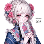 《No.098》オリジナル人物ステッカー 女の子 シール ステッカー