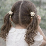 人気No.1アイテム　新色登場♡ ˊ˗ チョコラテブロッサム　フラワー　ヘアゴム　ヘアアクセサリー　キッズ　ベビー　レジン　ヘア　誕生日　プレゼント　ハート　