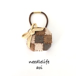 suède⌘patchworkヘアゴム