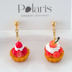 いちごとさくらんぼのフルーツタルト【ピアス/イヤリング】ミニチュア