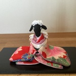 干支飾り　【ひつじ】　ちりめん