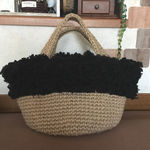 麻紐のモコモコbag(黒)