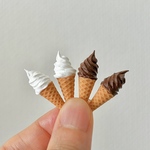 <選べる>ミルクorチョコのソフトクリーム(ミニチュアフード)