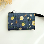 インド刺繍　リングファスナーのじゃばらお薬ポーチ｜カードも入る4ポケット収納｜お薬手帳・常備薬・マイナンバーカード収納に◎