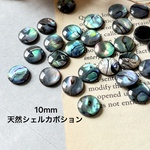 【5469】4個 天然貝 シェル あわび カボション  ハンドメイド パーツ r52