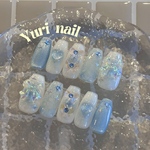 ♥aurora blue magnet ジェルネイルチップ♥