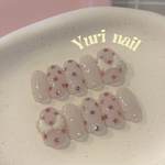♥pink star dot エンジェルコアジェルネイルチップ♥