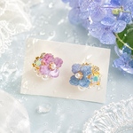 紫陽花　-雨雫-  ピアス【アレルギー対応・ギフト対応】（花・プレゼント・母の日・雨）
