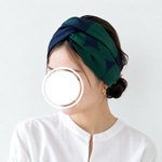ヘアターバン (結び) ☆ ランダムドット グリーン