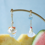 【2点セット】しろくまかき氷としろくまアイス　耳飾り