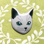 七宝焼の猫・ロシアンブルー【再販しました】