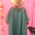 大人の花柄レース ゆったり ワンピース green