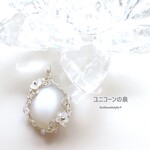 ムーンストーンぺンダント（ワイヤージュエリー☆ワイヤーアクセサリー☆ワイヤーラッピング天然石ネックレス☆KuthumistyleⓇ☆クツミスタイル）