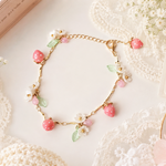 🍓いちごの花咲くブレスレット🍓