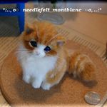 羊毛フェルト　子猫　スコティッシュフォールド ②　ネコ