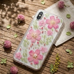 ジュリアンと小花＊押し花スマホケース