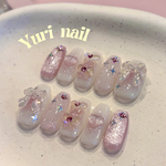 ♥aurora pink magnet ジェルネイルチップ♥