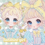chan.ce オリジナルステッカー　　7種7枚入り  サンシャインガール🌼　たんぽぽ　可愛い　女の子　ステッカー　シール　タンポポ　