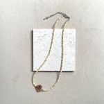 brown dyed shell necklace