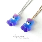 sugar candy bear  ✵ シュガーキャンディベアのシンプルネックレス  《 宇宙 》    ⛓️ ステンレス製チェーン45cm・カラー選べます