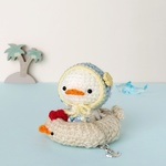 浮き輪でぷかぷか🏝️ひよこのあみぐるみ🐤
